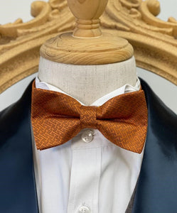 Orange H-Pattern Classic Bow Tie