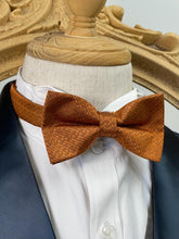 Load image into Gallery viewer, Orange H-Pattern Classic Bow Tie