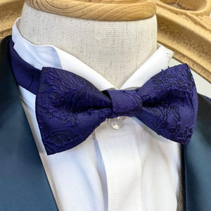 Purple Floral Classic Bow Tie