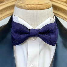 Load image into Gallery viewer, Purple Floral Classic Bow Tie