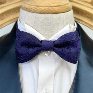 Purple Floral Classic Bow Tie