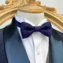 Load image into Gallery viewer, Purple Floral Classic Bow Tie