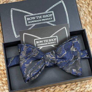 Shining River Navy Butterfly Bow Tie