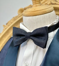 Load image into Gallery viewer, X Secret Grey Herringbone Classic Bow Tie