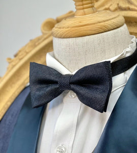 X Secret Grey Herringbone Classic Bow Tie