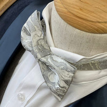 Load image into Gallery viewer, Shining River Silver White Classic Bow Tie