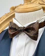 Load image into Gallery viewer, Shining River Gold Brown Classic Bow Tie