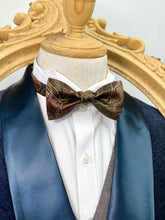 Load image into Gallery viewer, Shining River Gold Brown Classic Bow Tie