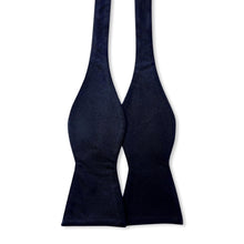 Load image into Gallery viewer, Butterfly Shape Twill w/ Plain Black Silk Self Bow Tie