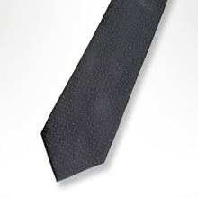 Load image into Gallery viewer, Grey Obliques Flower Silk Tie – Regular 80mm