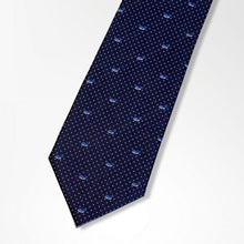 Load image into Gallery viewer, Sea Whale Navy Silk Tie – Regular 90mm