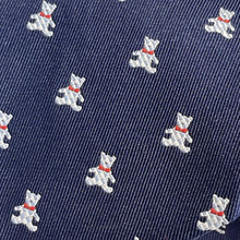 Load image into Gallery viewer, 熊 Teddy Bear Navy Silk Tie – Regular 90mm