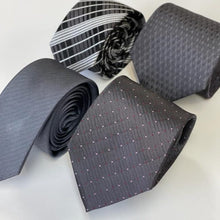 Load image into Gallery viewer, Grey Twill Silk Tie – Slim 50mm