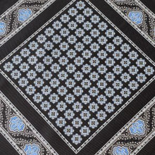 Load image into Gallery viewer, Black Secret Pattern Silk Pocket Square – 38CM
