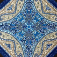 Load image into Gallery viewer, Navy Paisley Silk Pocket Square – 38CM