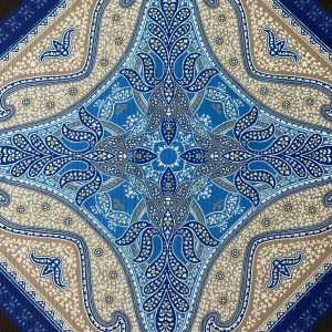 Navy Paisley Silk Pocket Square – 38CM