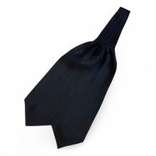 Load image into Gallery viewer, Black Plain Silk Cravat