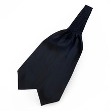 Load image into Gallery viewer, Black Plain Silk Cravat