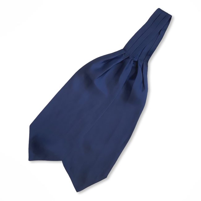 Navy Plain Silk Cravat