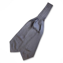 Load image into Gallery viewer, Grey Geometric With White Lines Printed Polyester Cravat
