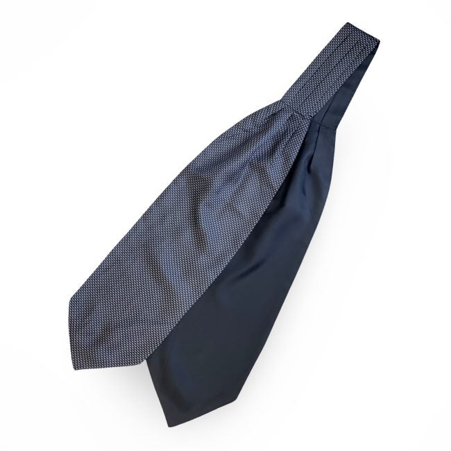 Black Micro Check Printed Polyester Cravat