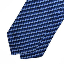 Load image into Gallery viewer, Navy Geometric With Gradient Blue Circles Printed  Silk Cravat