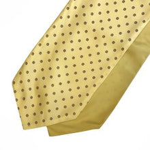Load image into Gallery viewer, Yellow Pattern With Chinese Traditional Money Sign Printed Silk Cravat