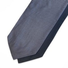 Load image into Gallery viewer, Black Micro Check Printed Polyester Cravat