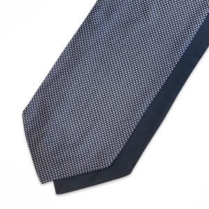 Black Micro Check Printed Polyester Cravat