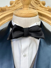 Load image into Gallery viewer, Pure Black Irregular Bow Tie
