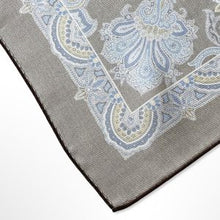 Load image into Gallery viewer, Brown Floral Silk Pocket Square – 38CM