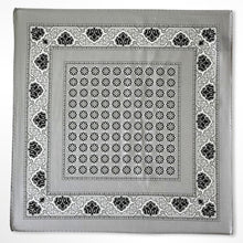 Load image into Gallery viewer, Grey Secret Pattern Silk Pocket Square – 38CM