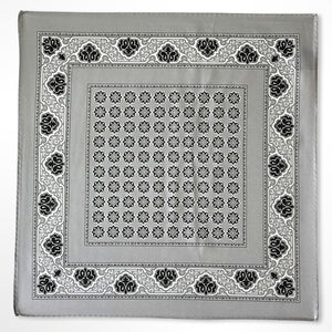 Grey Secret Pattern Silk Pocket Square – 38CM