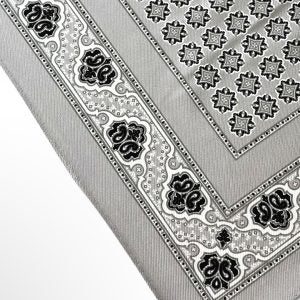 Grey Secret Pattern Silk Pocket Square – 38CM