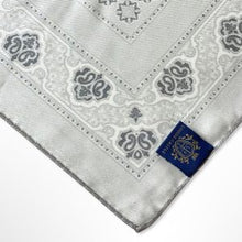 Load image into Gallery viewer, Grey Secret Pattern Silk Pocket Square – 38CM