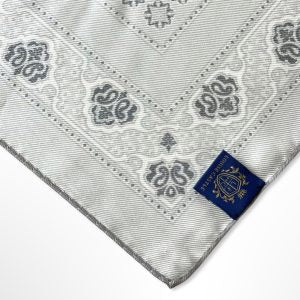 Grey Secret Pattern Silk Pocket Square – 38CM