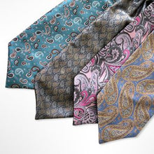 Load image into Gallery viewer, Barbie Pink With White And Purple Paisley Printed Polyester Cravat