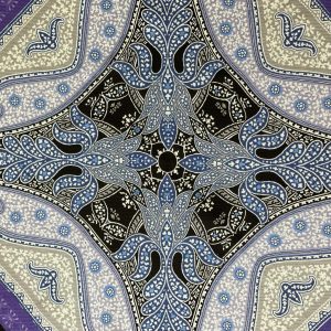 Purple Paisley Silk Pocket Square – 38CM
