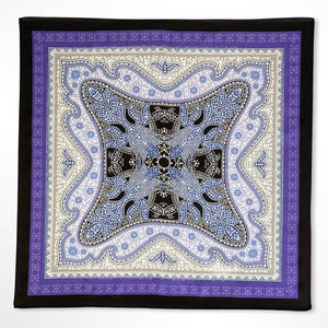 Purple Paisley Silk Pocket Square – 38CM