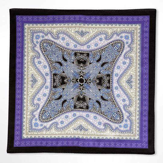 Purple Paisley Silk Pocket Square – 38CM