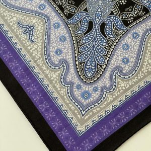 Purple Paisley Silk Pocket Square – 38CM