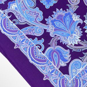 Purple Floral Silk Pocket Square – 38CM