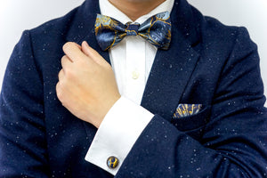 Golden Floral Berry Classic BowTie
